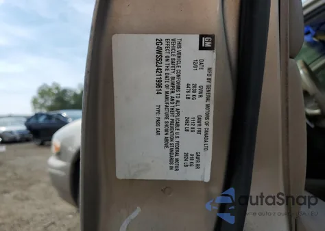 2002 Buick Century Custom из США, поврежденный, VIN 2G4WS52J421199614